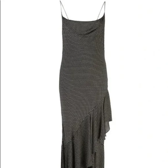 NWT Alice + Olivia Mini Dot Black Dress (Size 2) - Picture 2 of 5